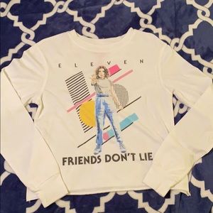 Stranger Things white long sleeve shirt